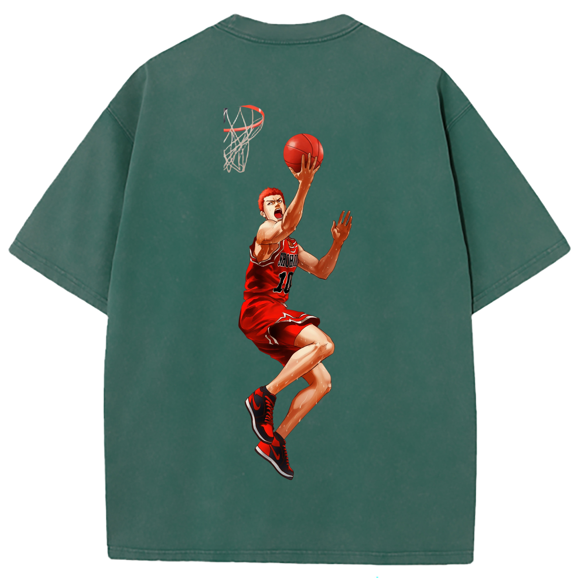 （画像用） SLAM DUNK／スラムダンク 綿100% ヴィンテージ風 半袖Tシャツ（背面プリント）